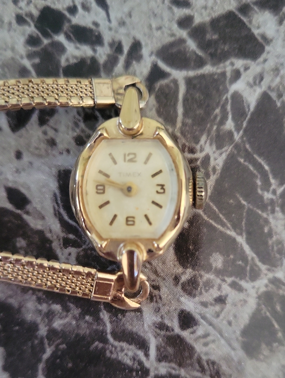 Vtg.Timex 1974 Catina W/ Marked TOPPS 58 Stainless Spring Hong Kong Band